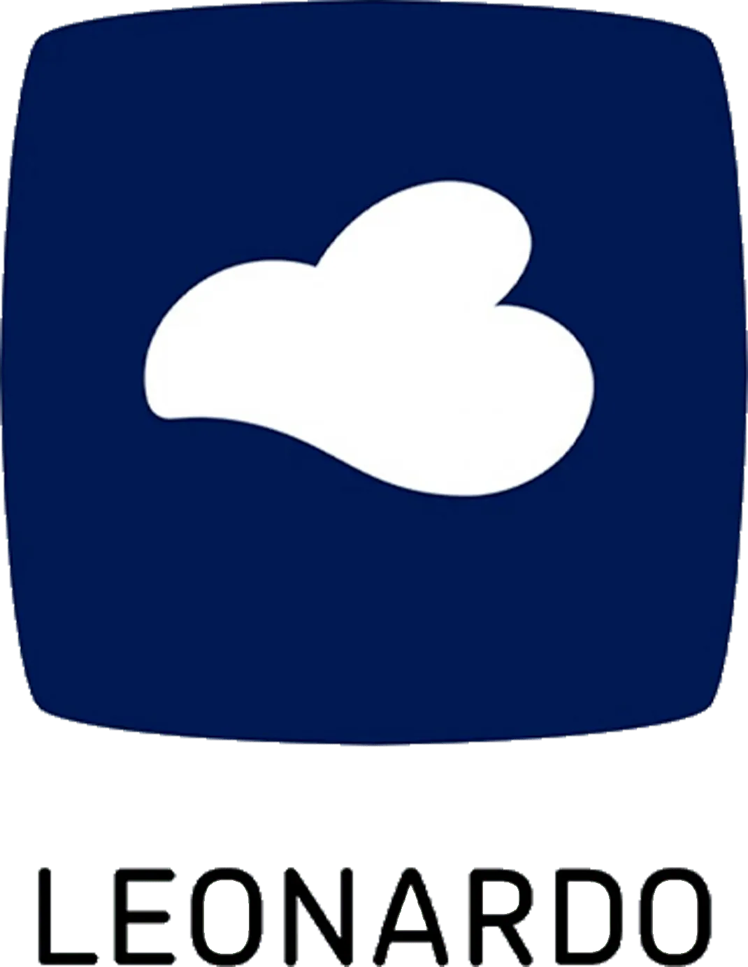 Leonardo logo die aktuell Flugblatt