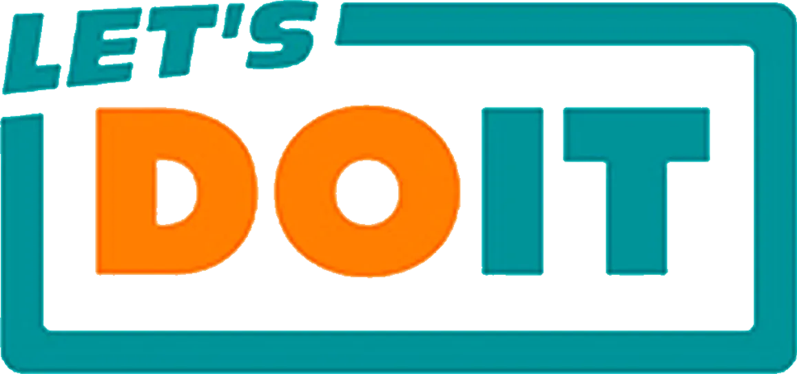 Let's Do It logo die aktuell Flugblatt