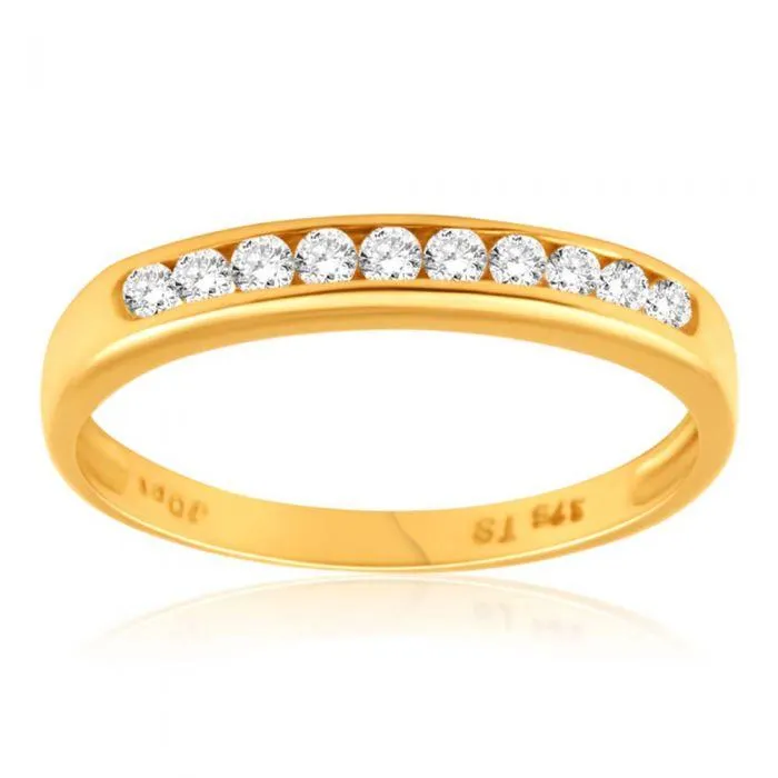 9ct Yellow Gold Divine Diamond Ring