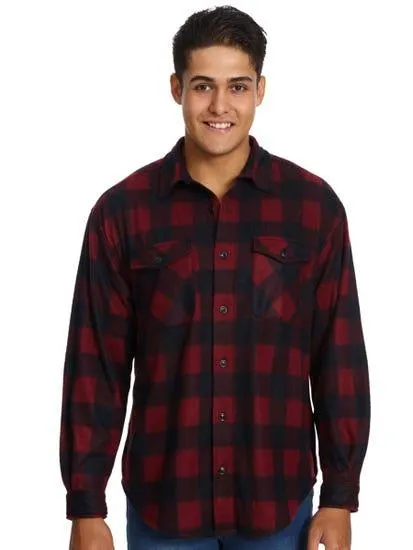 Lowes Red & Black Check Polar Fleece Shirt