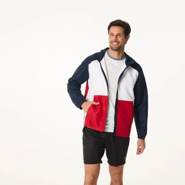 NMA Men's Colour Blocked Zip Thru Jacket Navy & White