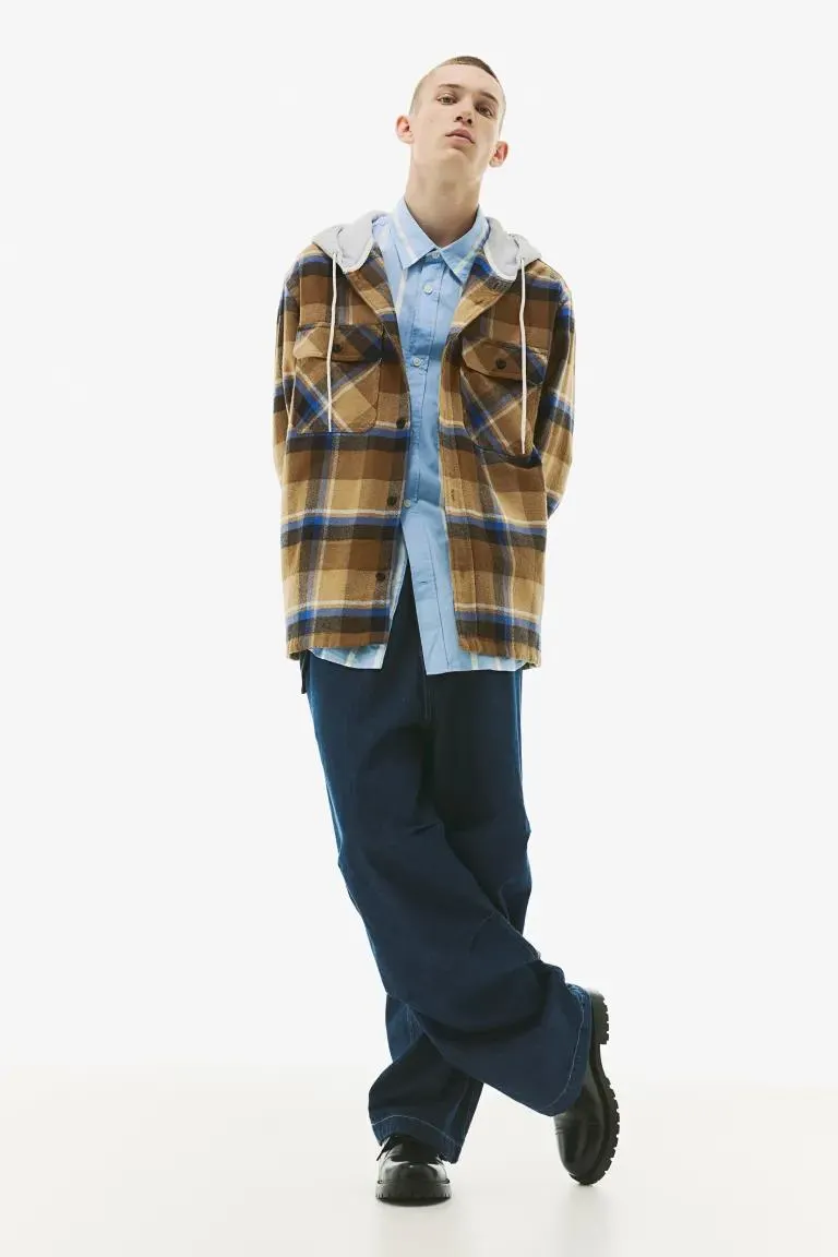 Relaxed Fit Hooded Overshirt