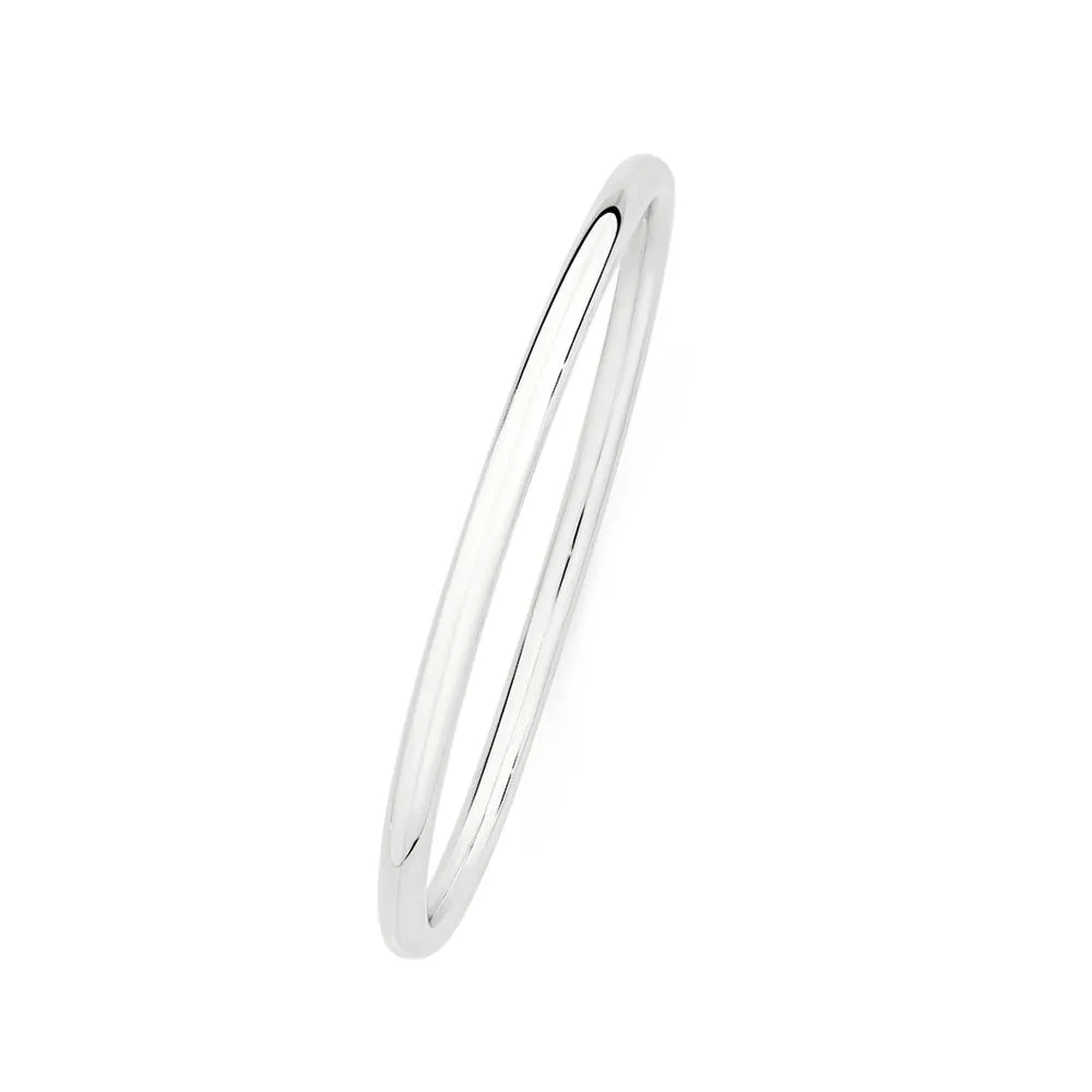 Silver 4x65mm Hollow Golf Bangle