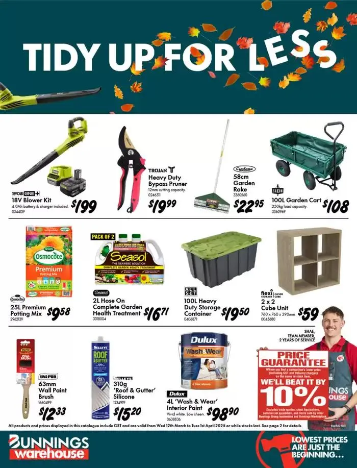 Tidy Up For Less - Catalogue valid from 12 March to 1 April 2025 - page 1