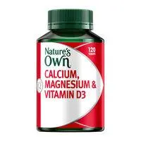 Natures Own Calcium, Magnesium & Vitamin D3 Tablets 120