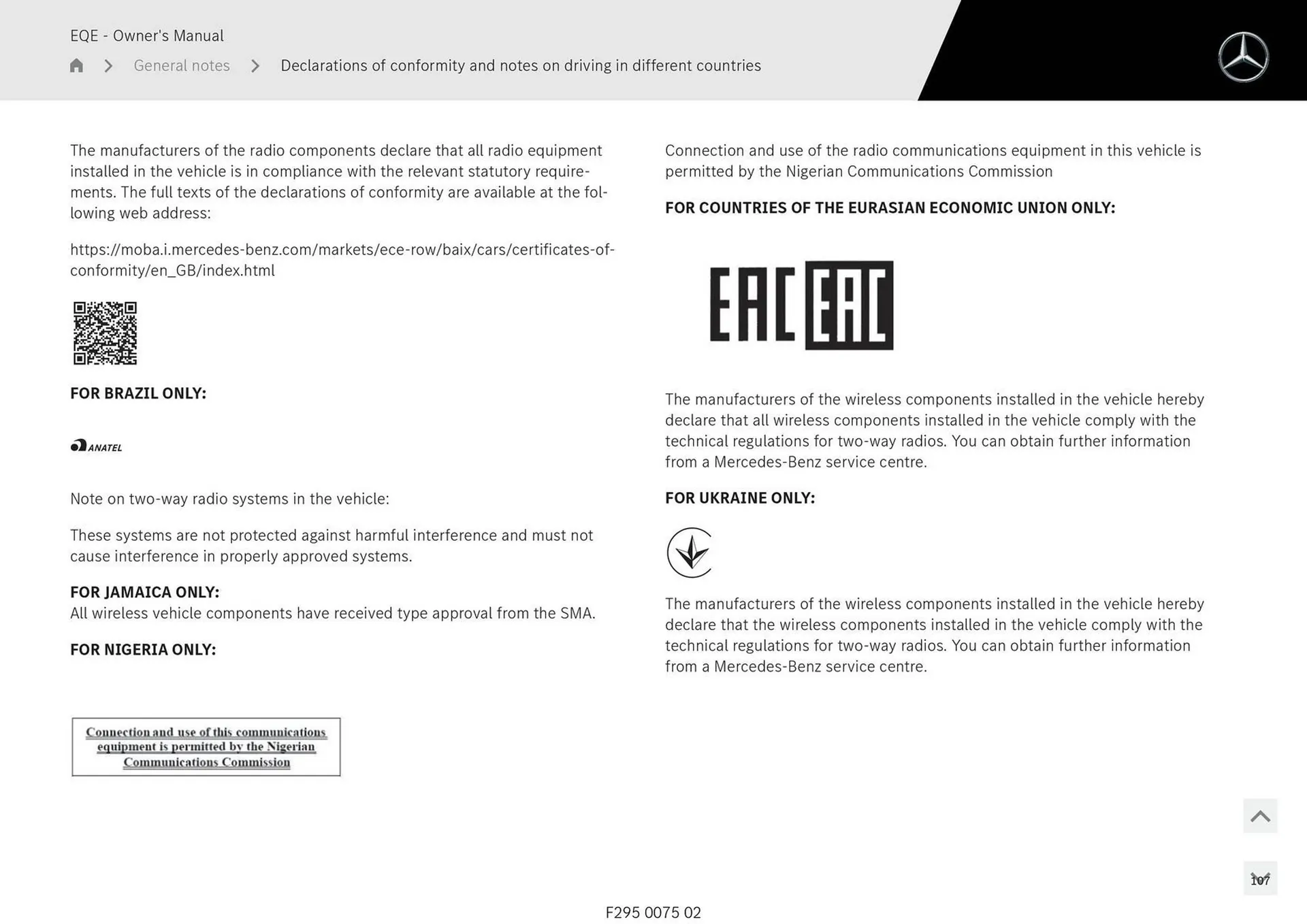 Mercedes-Benz catalogue - Catalogue valid from 11 September to 11 September 2025 - page 107