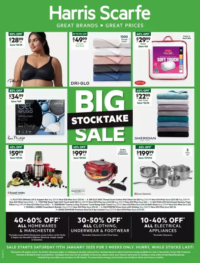 Big Stocktake Sale - Catalogue valid from 11 January to 25 January 2025 - page 1