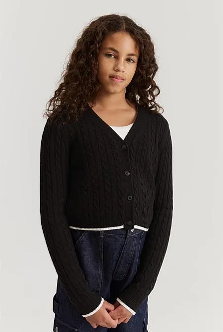 Teen Crop Cardigan