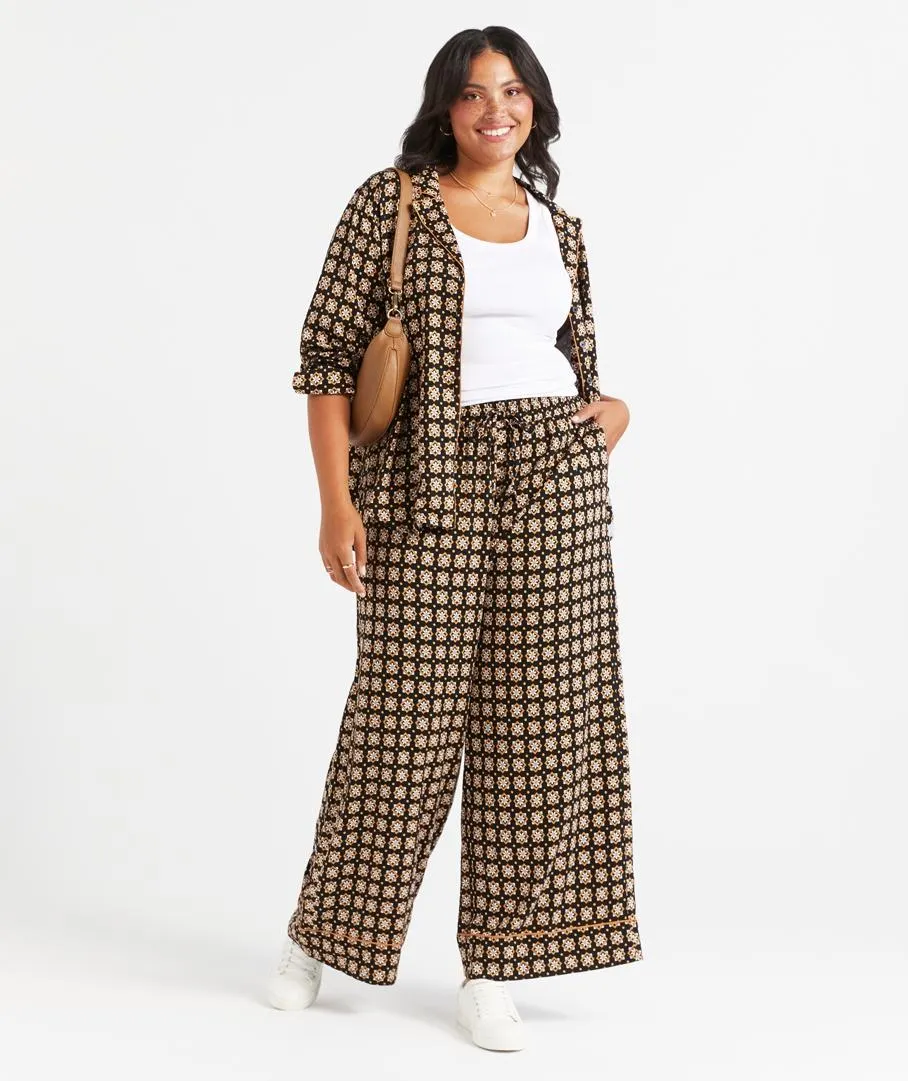 DALORES TWILL PRINTED PANT