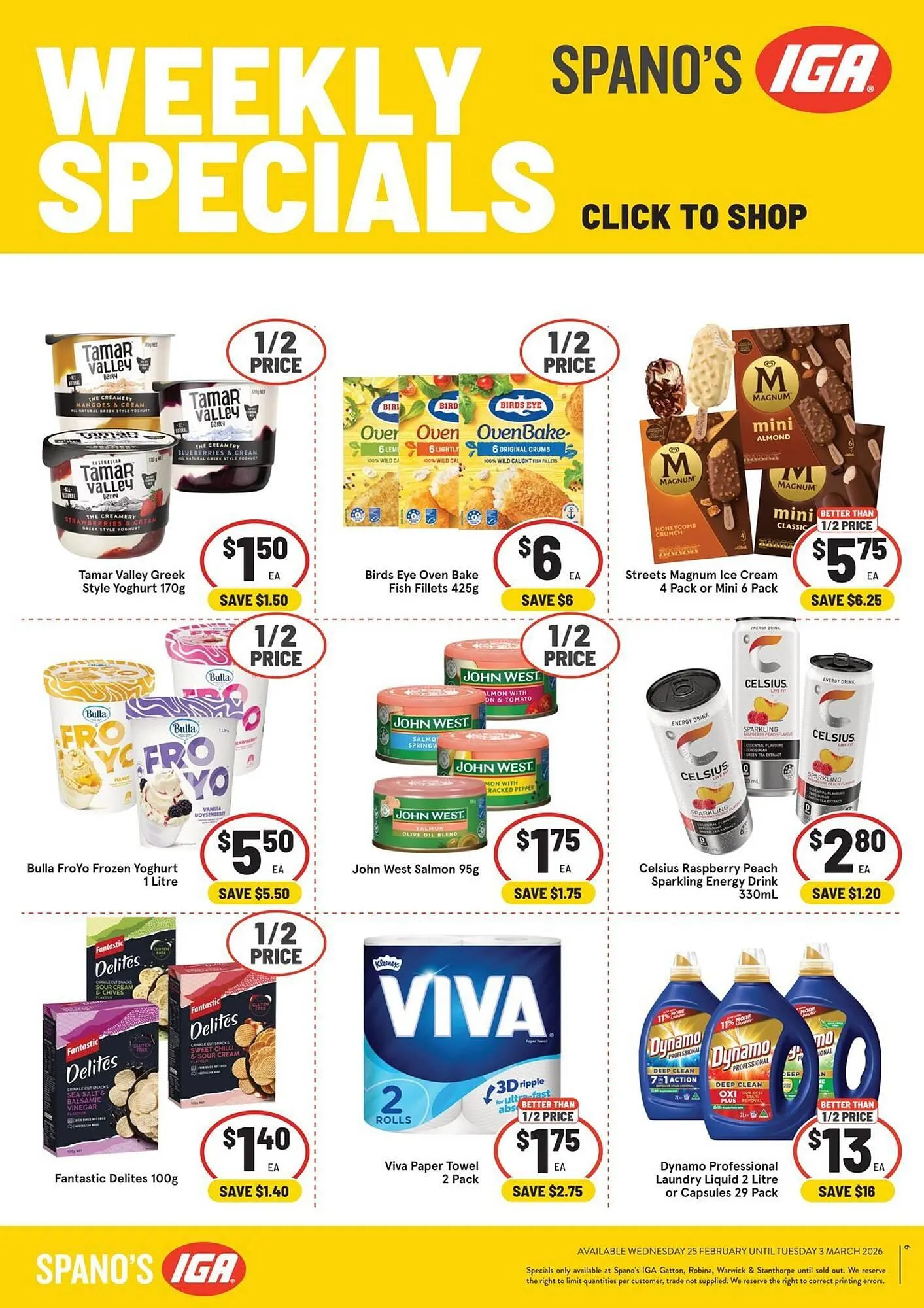 IGA catalogue - Catalogue valid from 25 February to 3 March 2026 - page 1