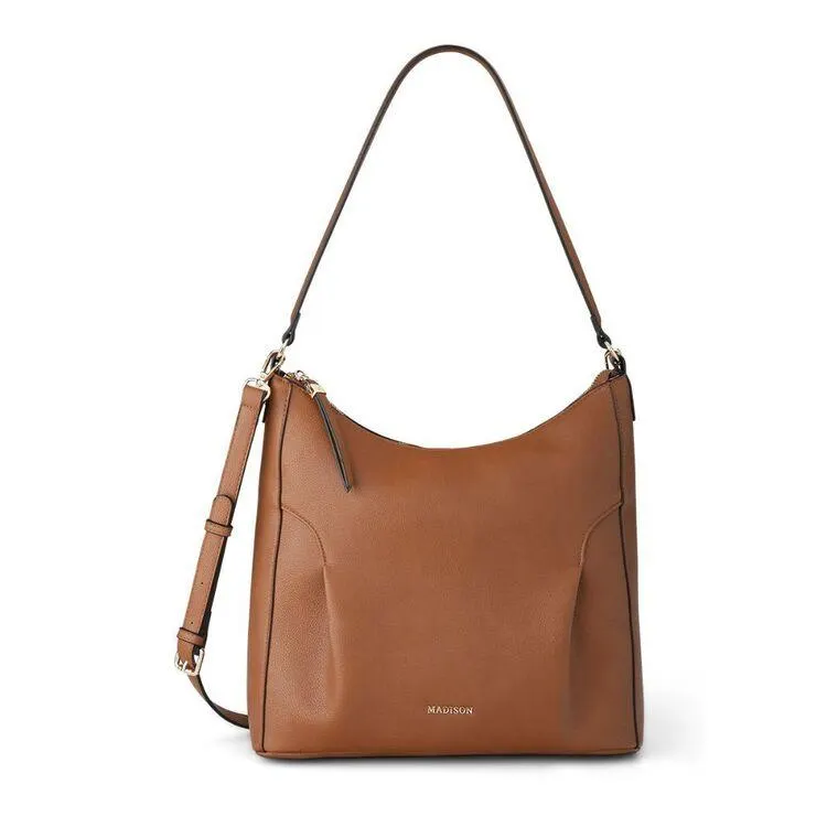 Madison Women's Phoebe Hobo Shoulder Bag Light Tan