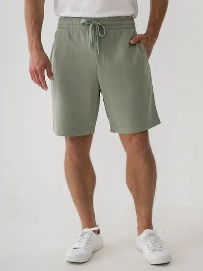 Apple Green Elastic Waist Fleece Shorts