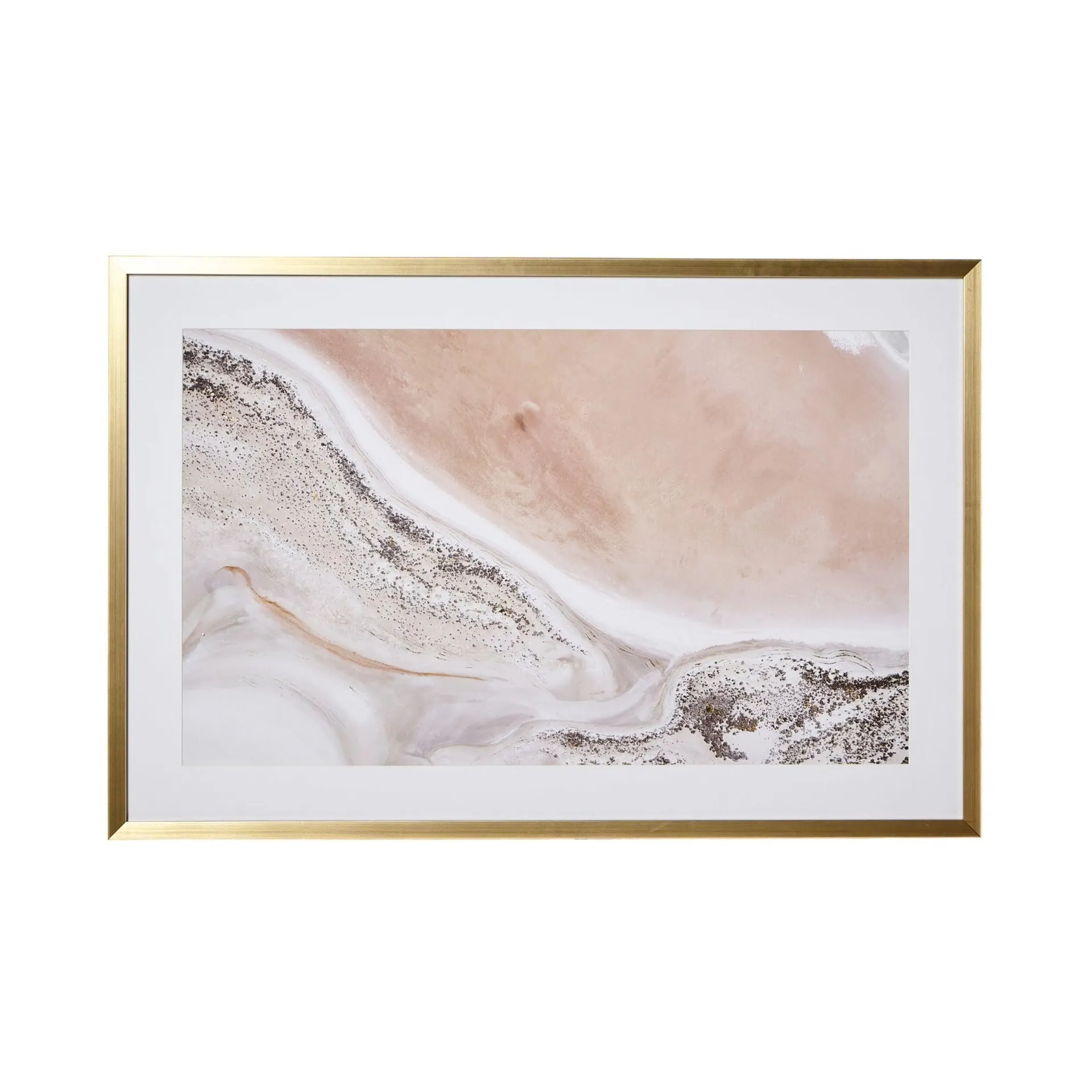 Aerial inlet Framed Print120x80cm