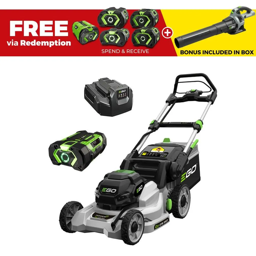 EGO LMLB1703E Power+ 56V 5.0Ah 42cm Brushless Lawn Mower Combo Kit With Cordless Brushless Blower