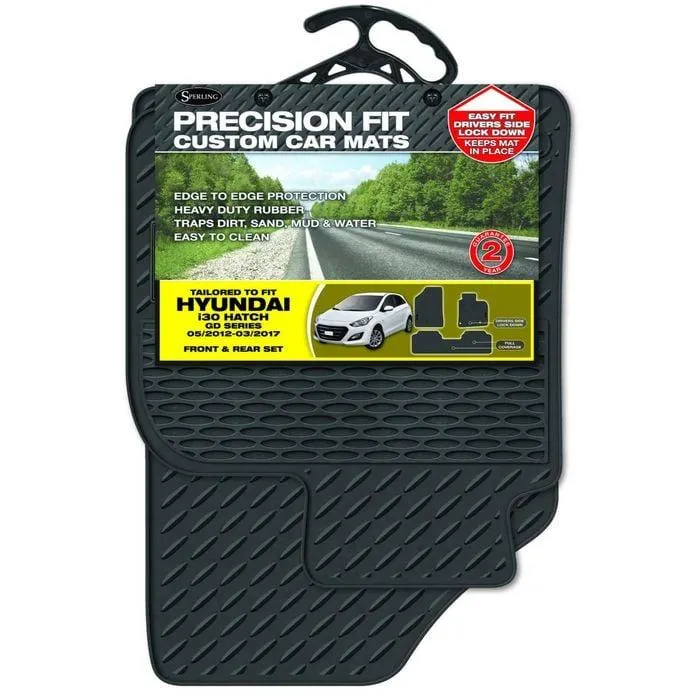 For Hyundai i30 (GD) Hatch 2012-2017 Custom Car Floor Mats Rubber Black