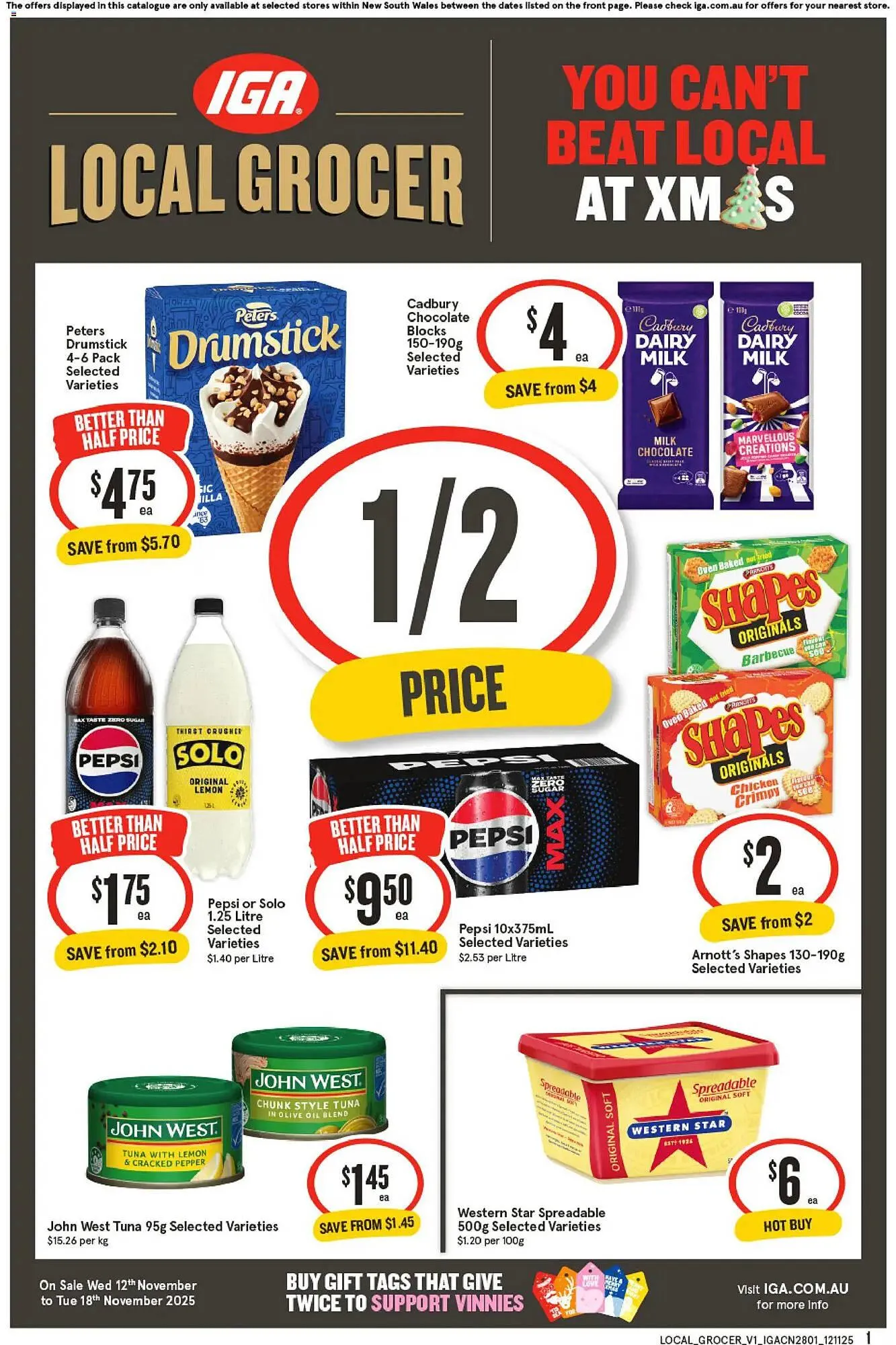 IGA catalogue - Catalogue valid from 12 November to 18 November 2025 - page 1