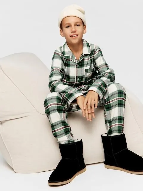 Boys Tartan Check Classic Pj Set