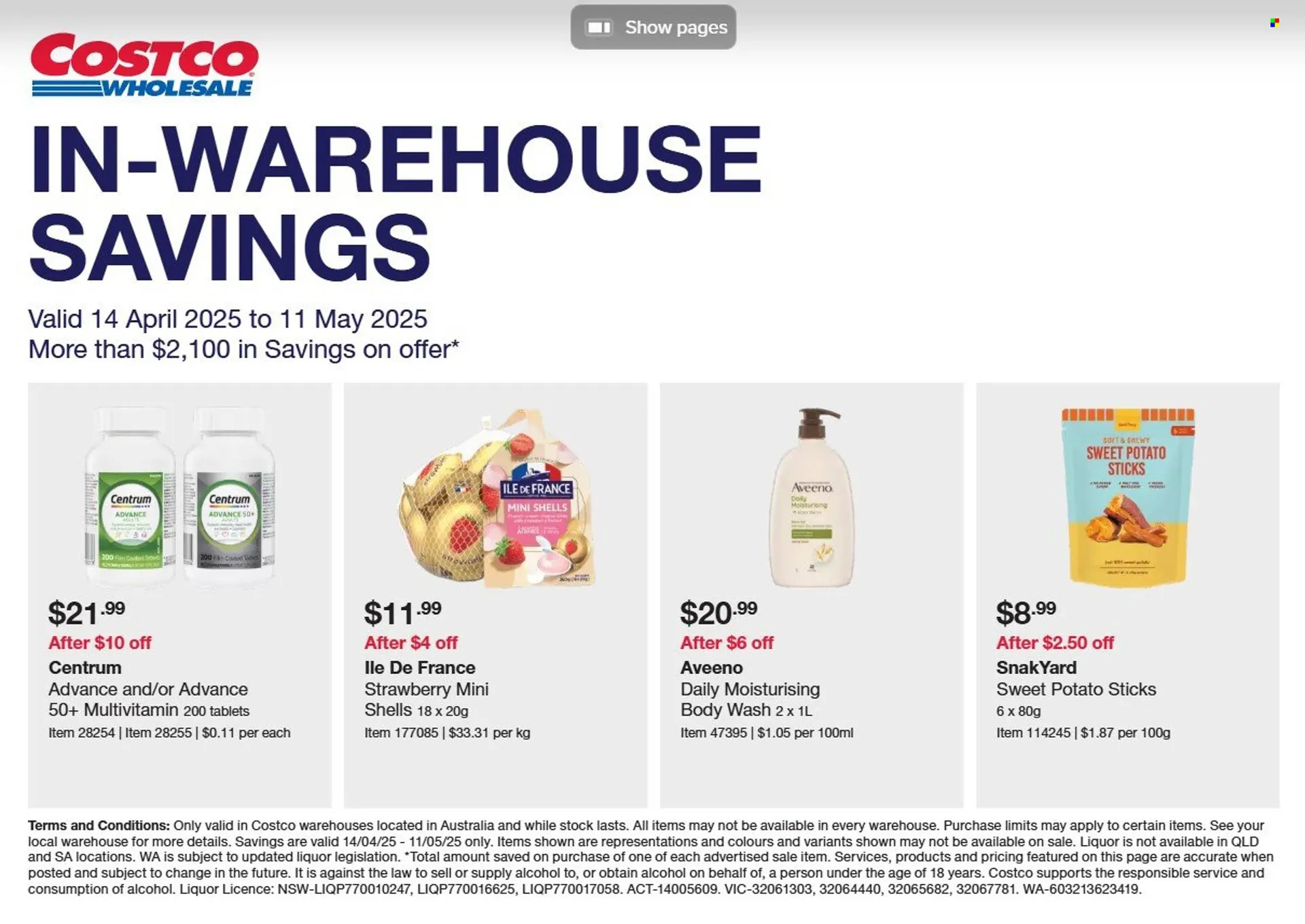 Costco catalogue - Catalogue valid from 14 April to 11 May 2025 - page 1