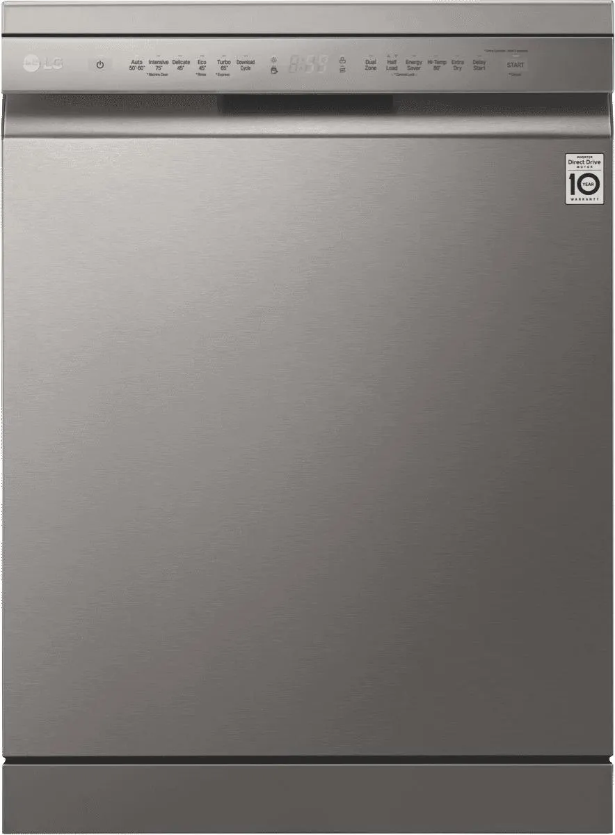 LG 60cm Freestanding Dishwasher Platinum Steel