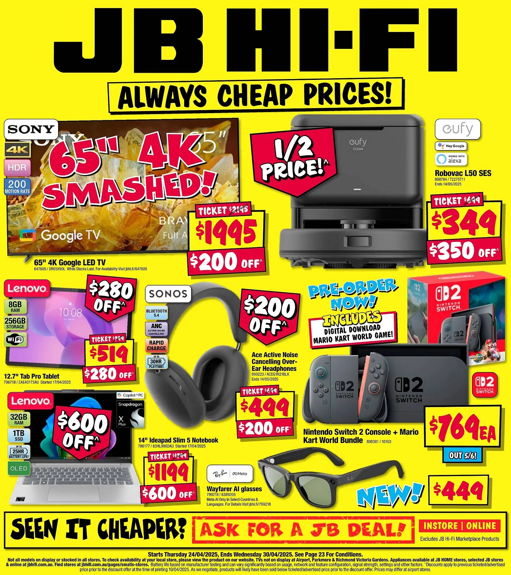 JB Hi-Fi catalogue - Catalogue valid from 24 April to 30 April 2025 - page 1