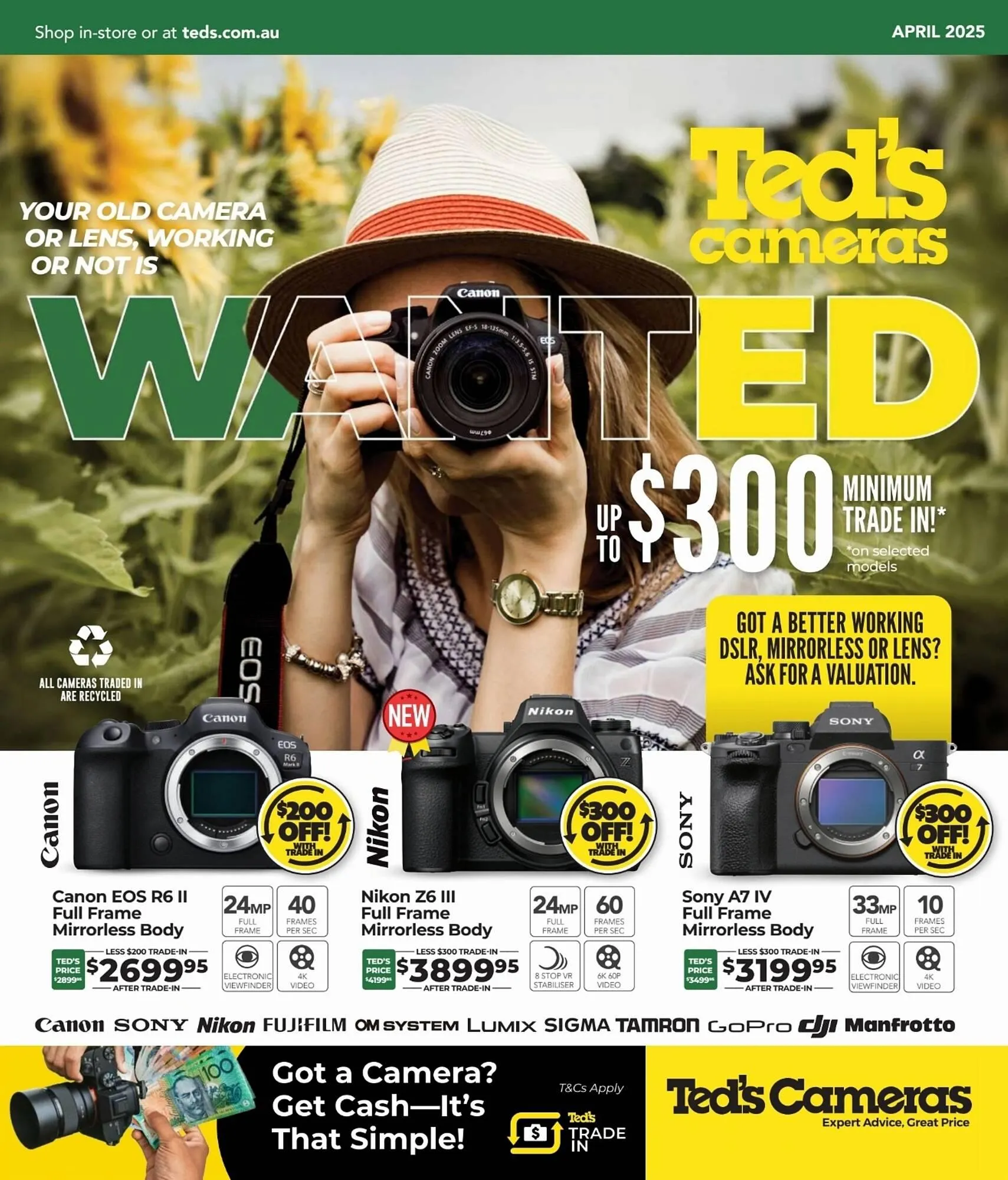 Teds Cameras catalogue - Catalogue valid from 1 April to 30 April 2025 - page 1