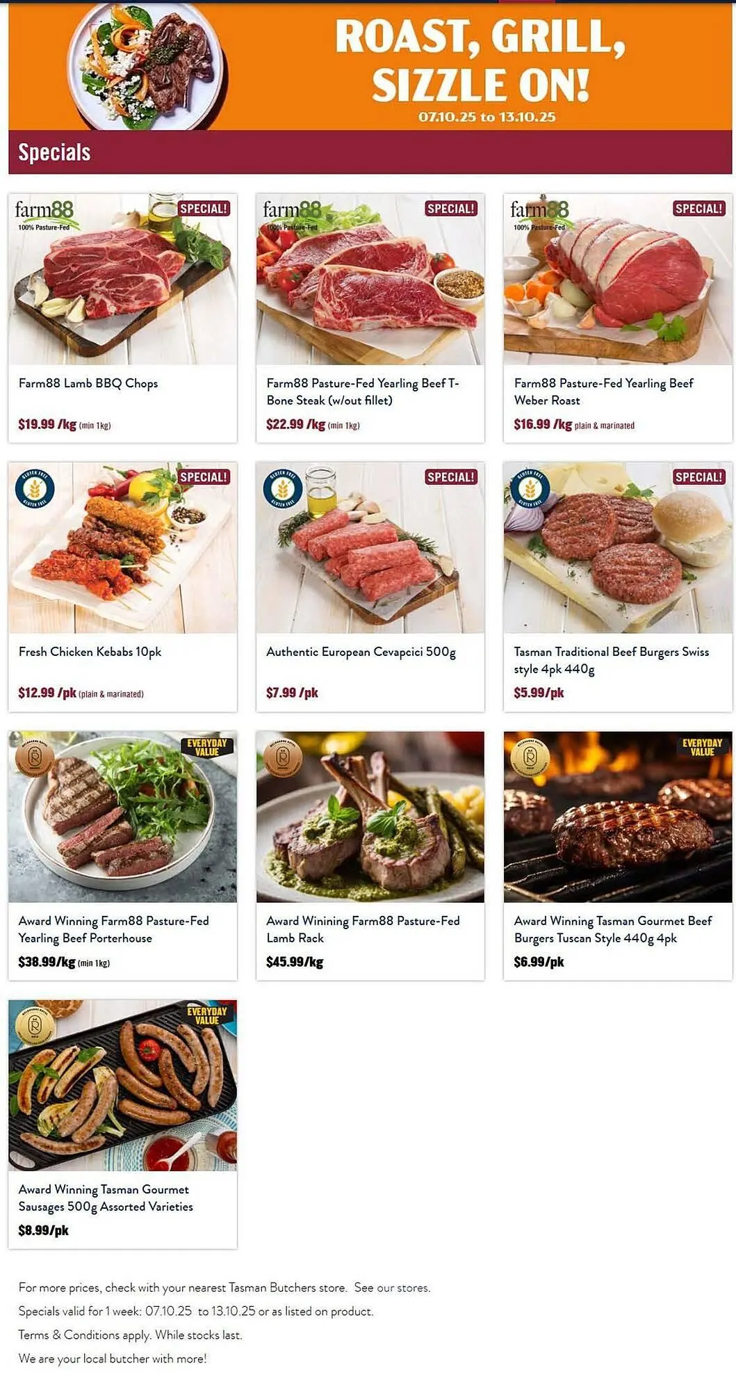 Tasman Butchers catalogue - Catalogue valid from 7 October to 13 October 2025 - page 1