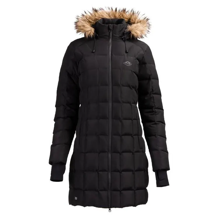 Women's Liberty 700 Goose Down Hooded Longline Jacket Black 10