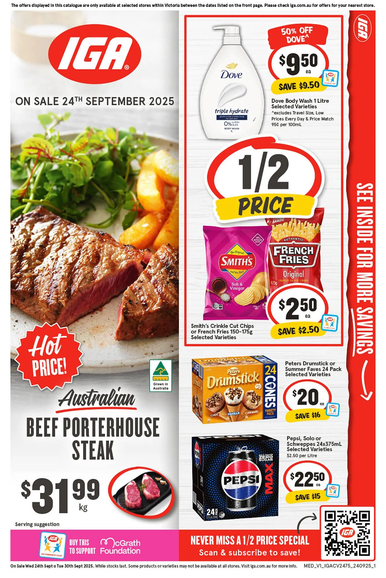 IGA catalogue - Catalogue valid from 24 September to 30 September 2025 - page 1