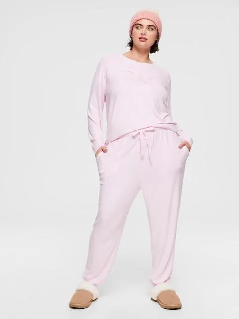 P.A. Plus Pink Plush Easy Pj Pant