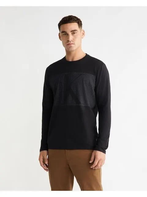 Calvin Klein Long Sleeve Tee In Black