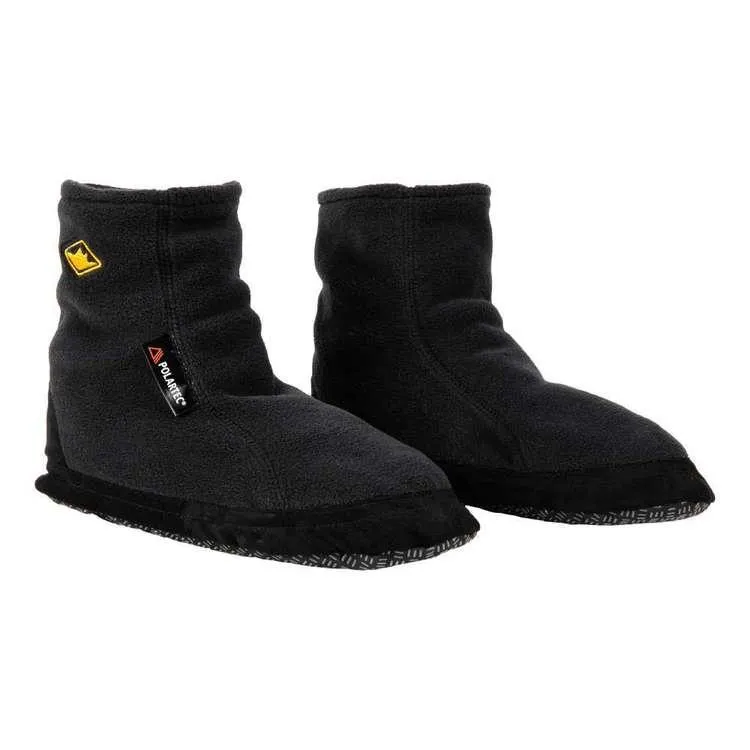 Adult Unisex Bearfoot Fleece Booties Black Medium