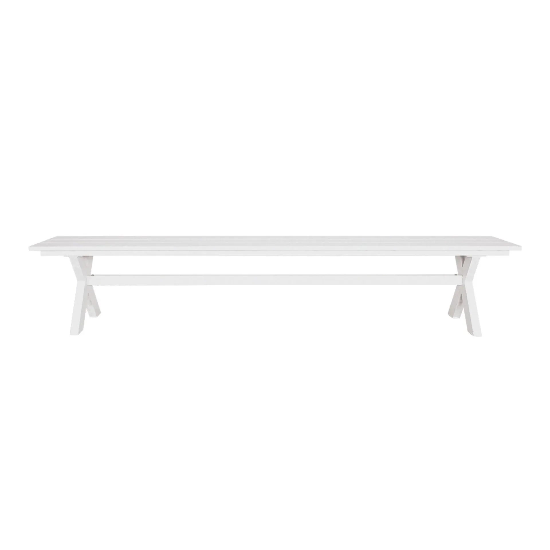Blake Aluminium Dining Bench 240cm White