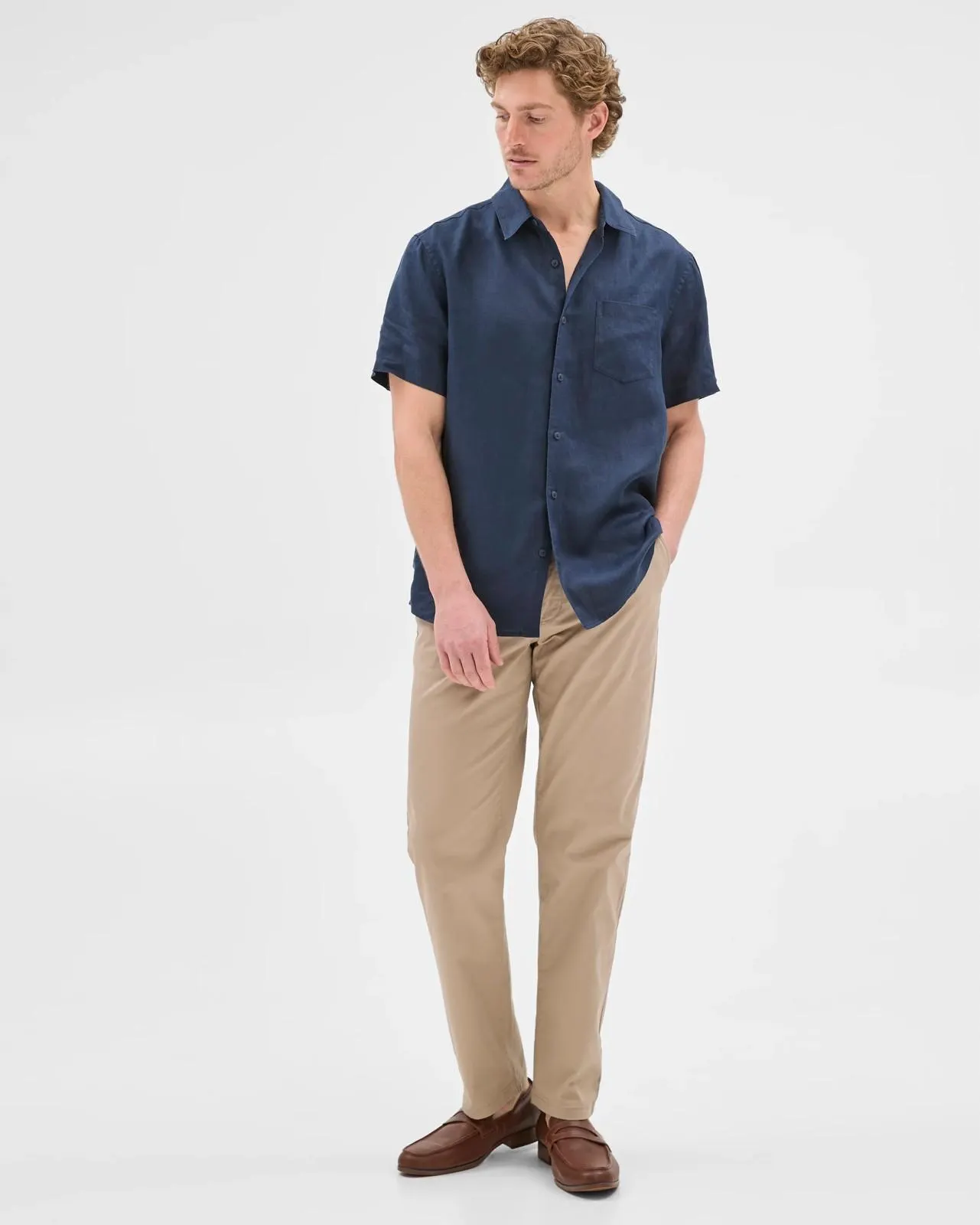 Australian Cotton Relaxed Fit Chino Pants - Sand