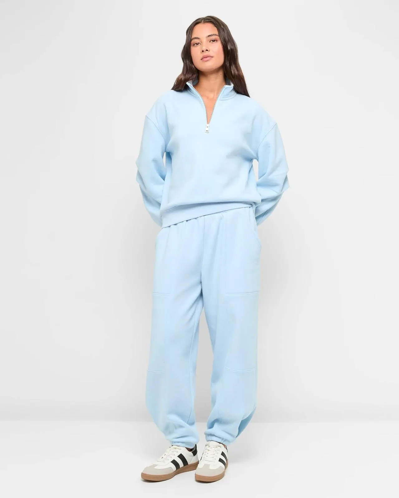 Slouchy Barrel Leg Trackpants - Lily Loves - Nantucket Blue
