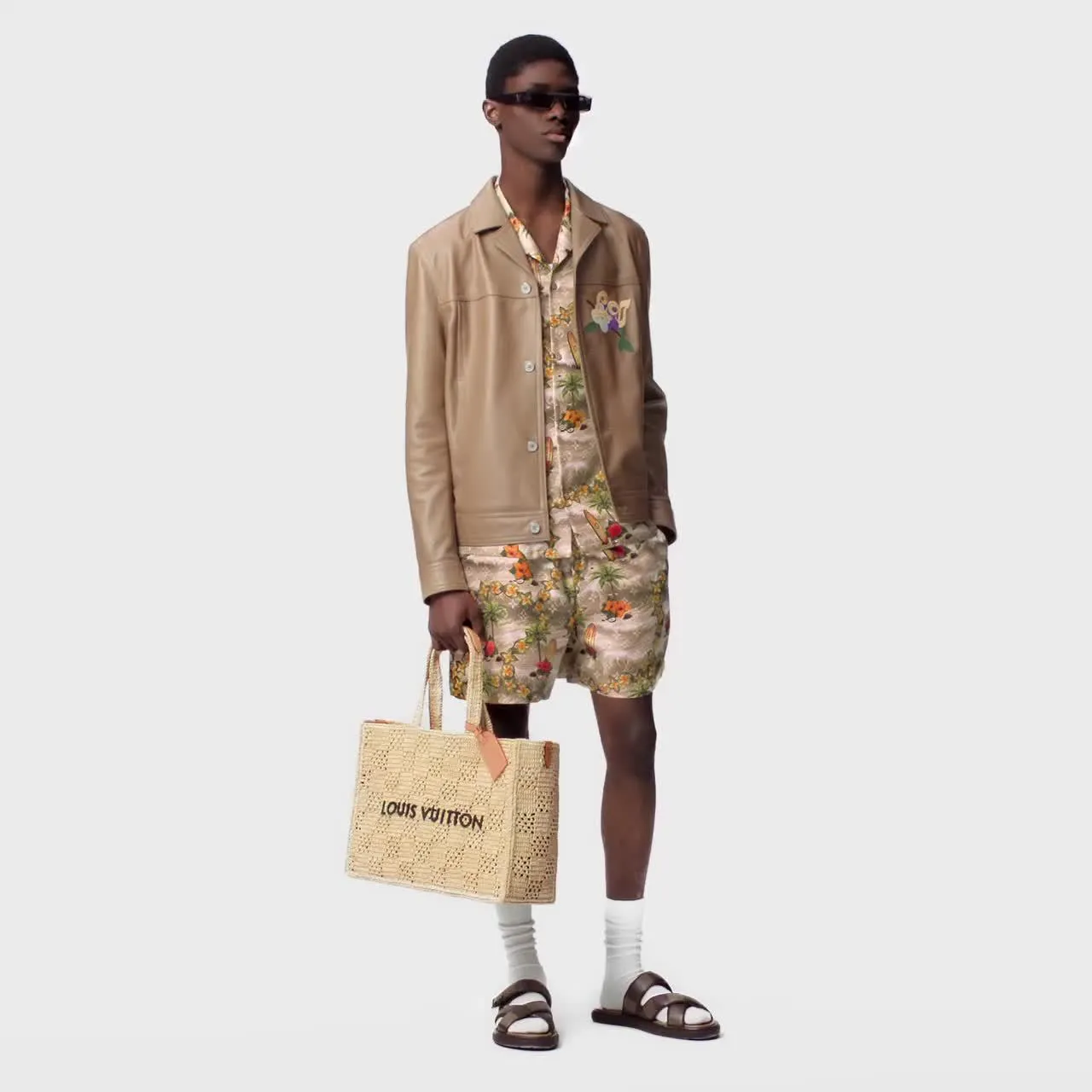 Monogram Silk Drawstring Shorts