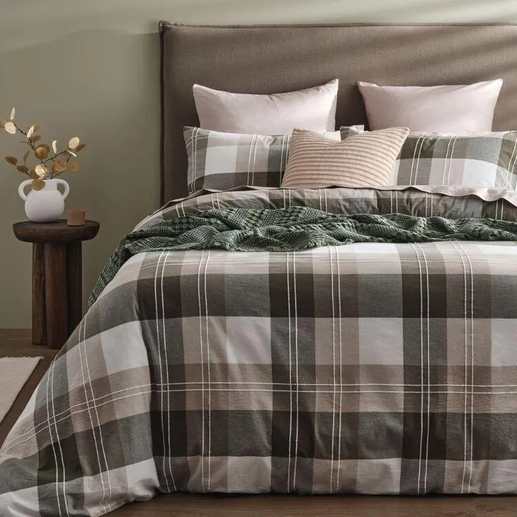 Shaynna Blaze Jameson Quilt Cover Set Olive