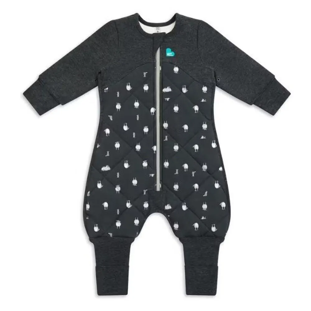 Love To Dream Organic Cotton Sleep Suit With Merino Wool 2.5 Tog Charcoal - Lamb's Best Friend