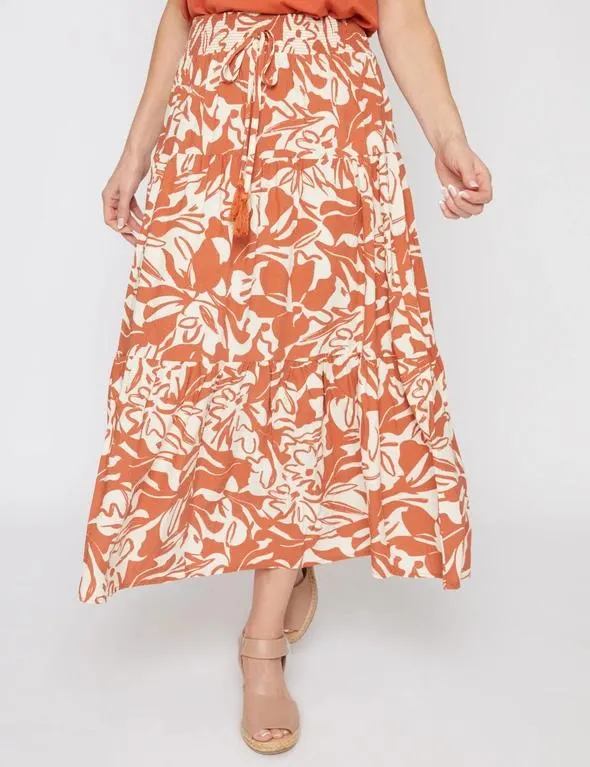 Millers Tiered Rayon Maxi Skirt
