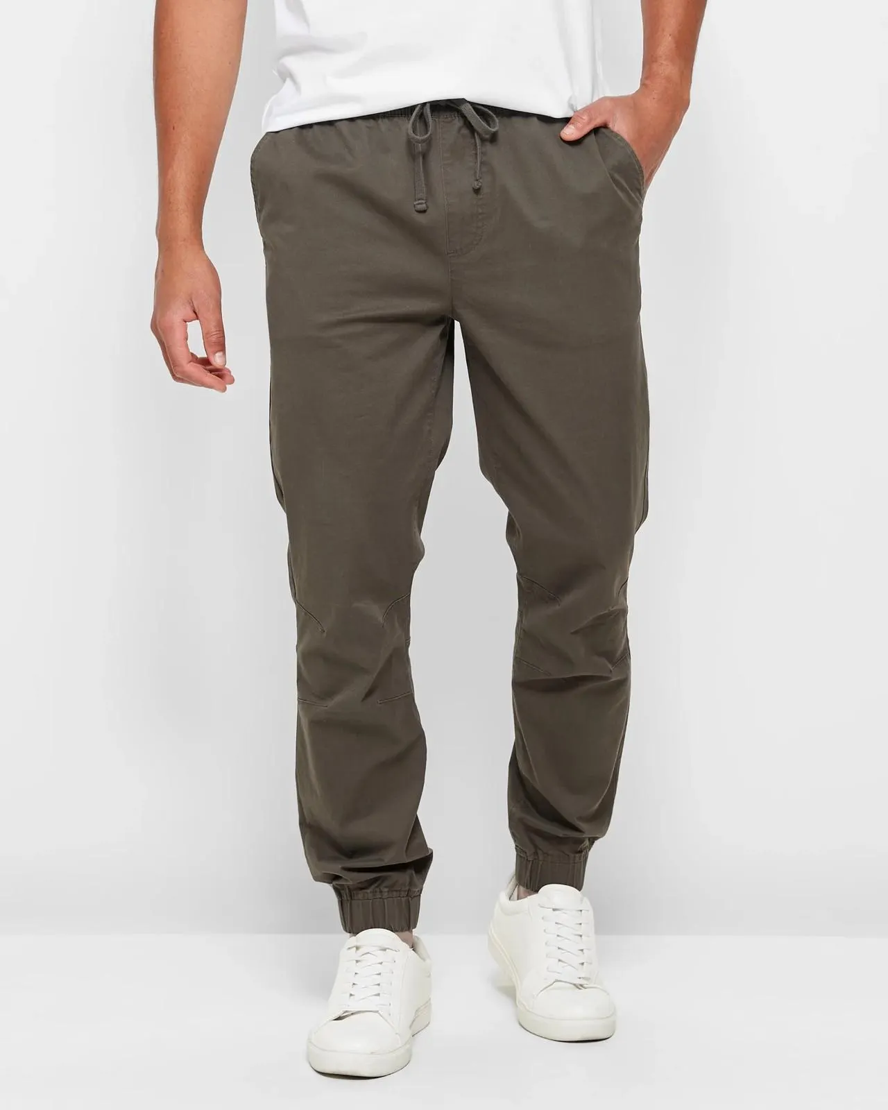 Woven Jogger Pants - Dark Olive
