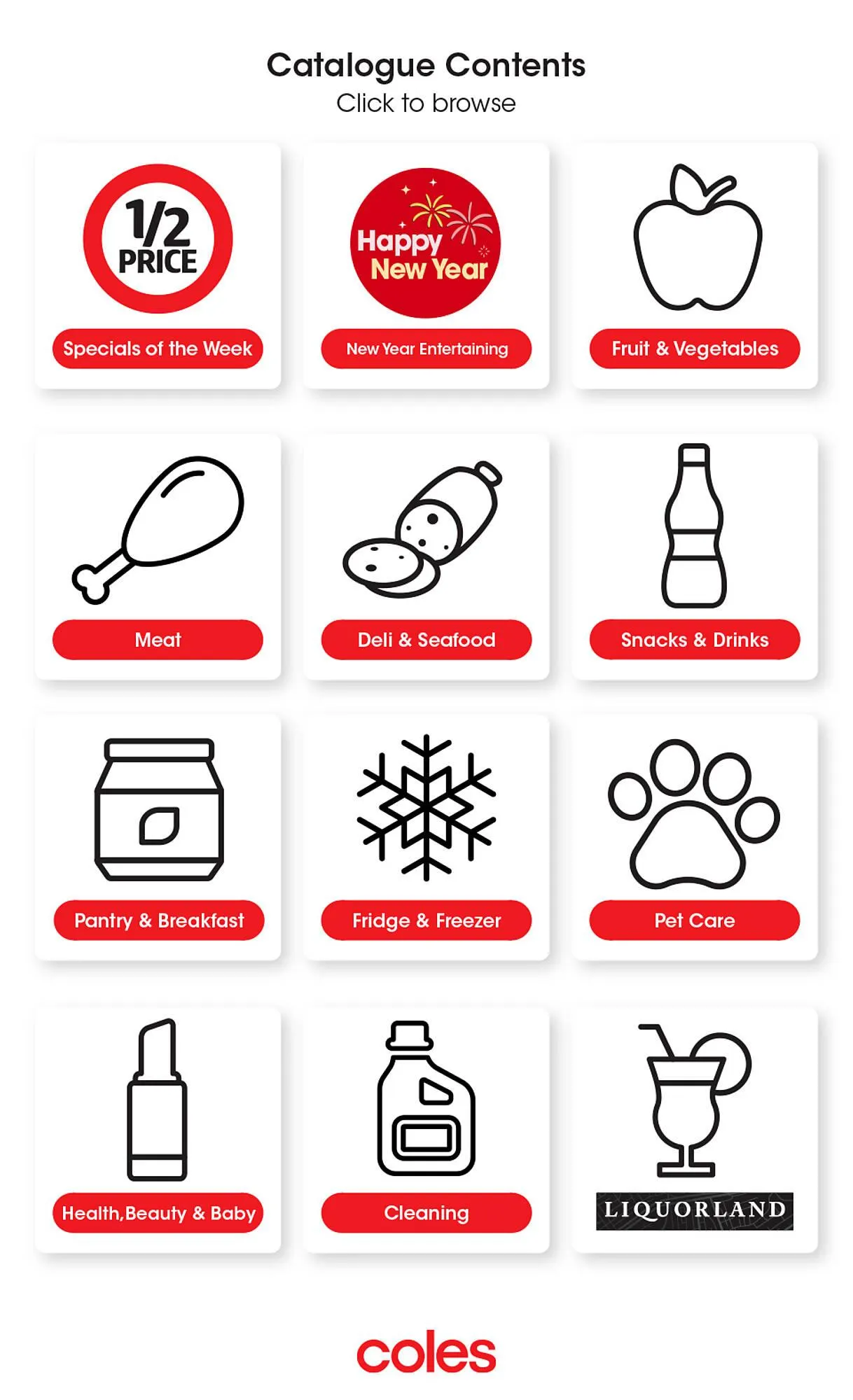 Coles catalogue - Catalogue valid from 31 December to 6 January 2026 - page 1