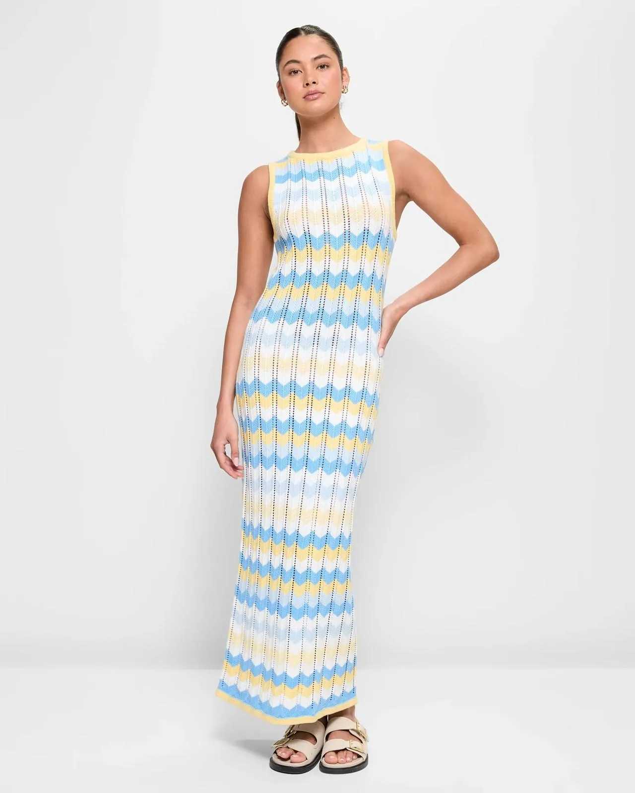 Australian Cotton Blend Crochet Midi Dress - Lily Loves