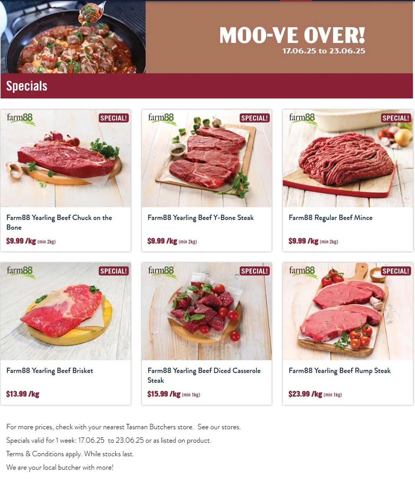 Tasman Butchers catalogue - Catalogue valid from 17 June to 23 June 2025 - page 1