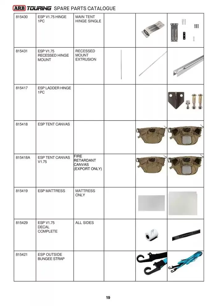 ARB Touring Spare Parts Catalogue - Catalogue valid from 14 March to 31 March 2025 - page 19