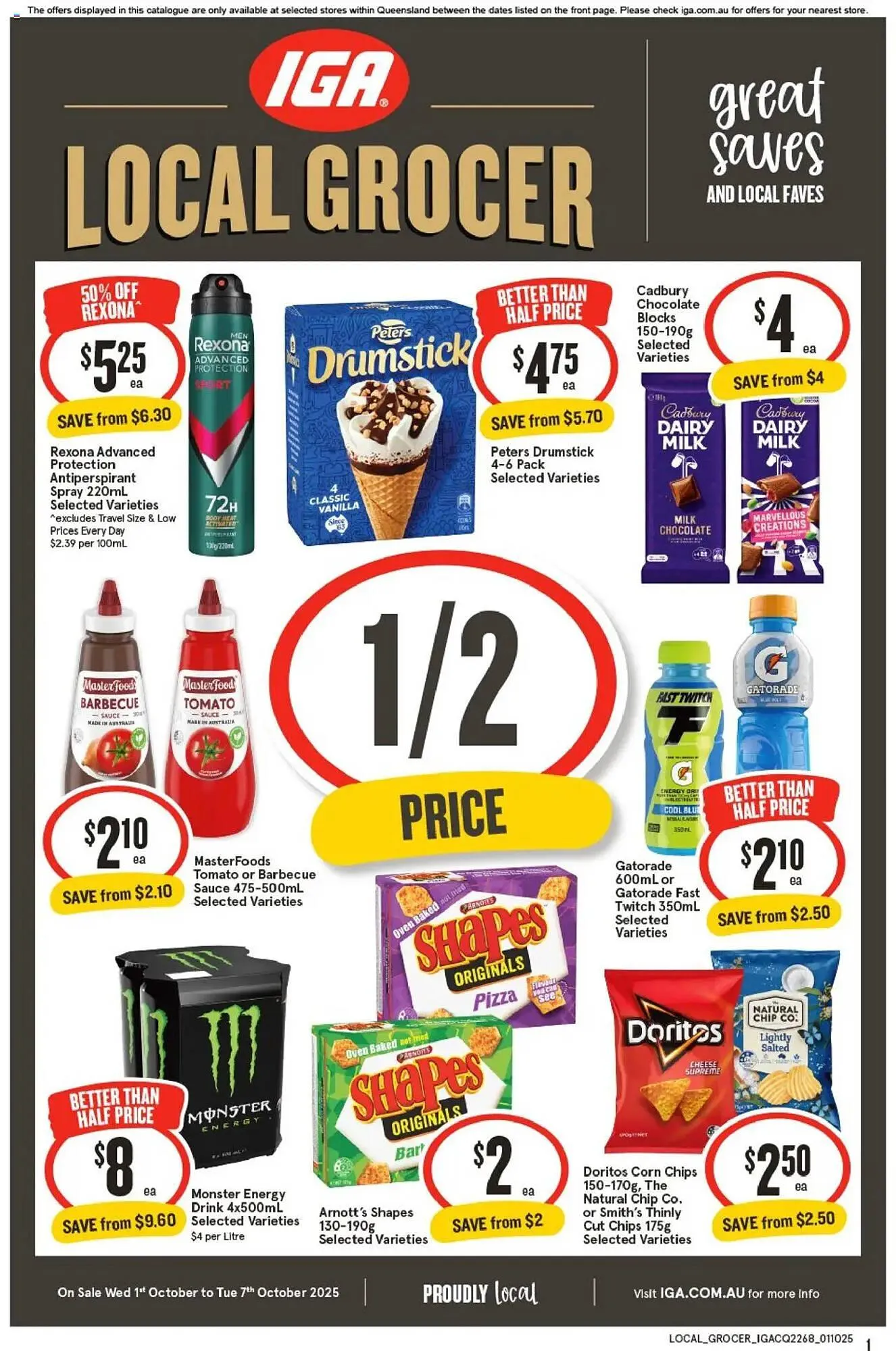 IGA catalogue - Catalogue valid from 1 October to 7 October 2025 - page 1