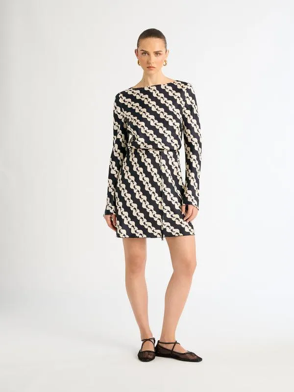 CHAIN LINK TWILL DRESS