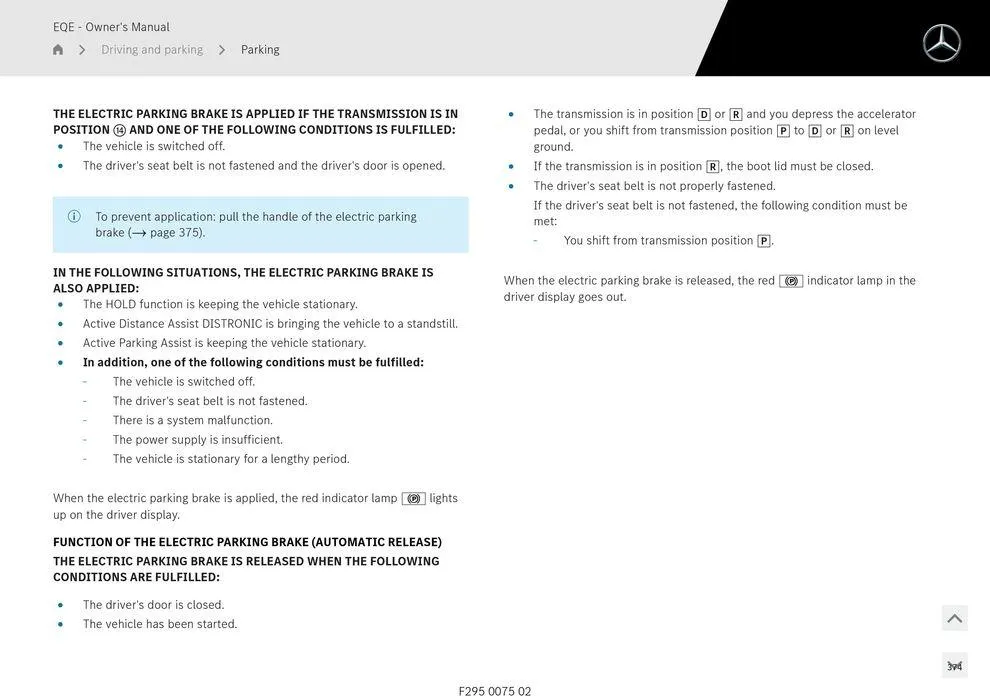 EQE Sedan - Catalogue valid from 11 September to 11 September 2025 - page 374