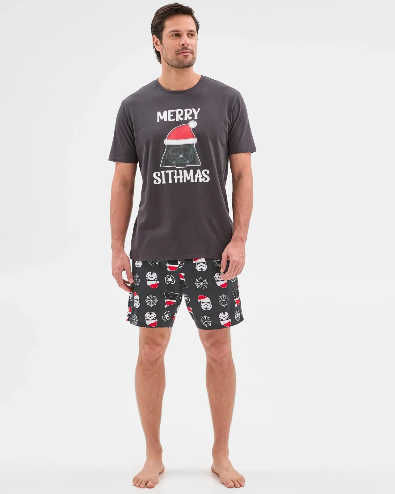 Star Wars Christmas Mens Cotton Short Pyjama Set
