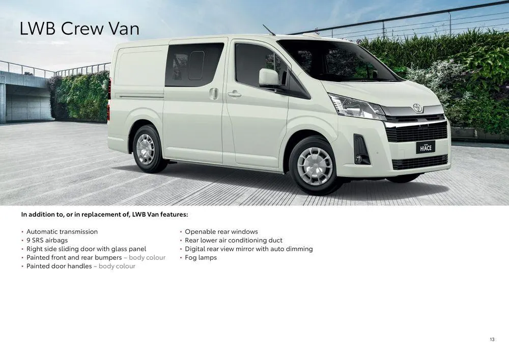 Toyota HiAce - Catalogue valid from 9 May to 9 May 2025 - page 13