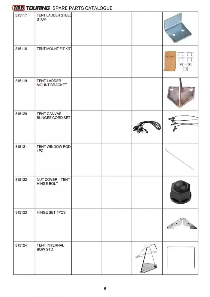 ARB Touring Spare Parts Catalogue - Catalogue valid from 14 March to 31 March 2025 - page 5