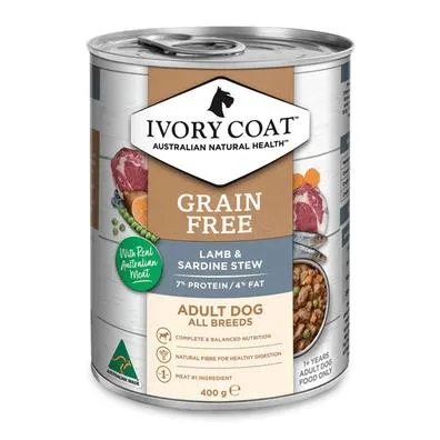 Ivory Coat Wet Dog Food Lamb And Sardine Stew